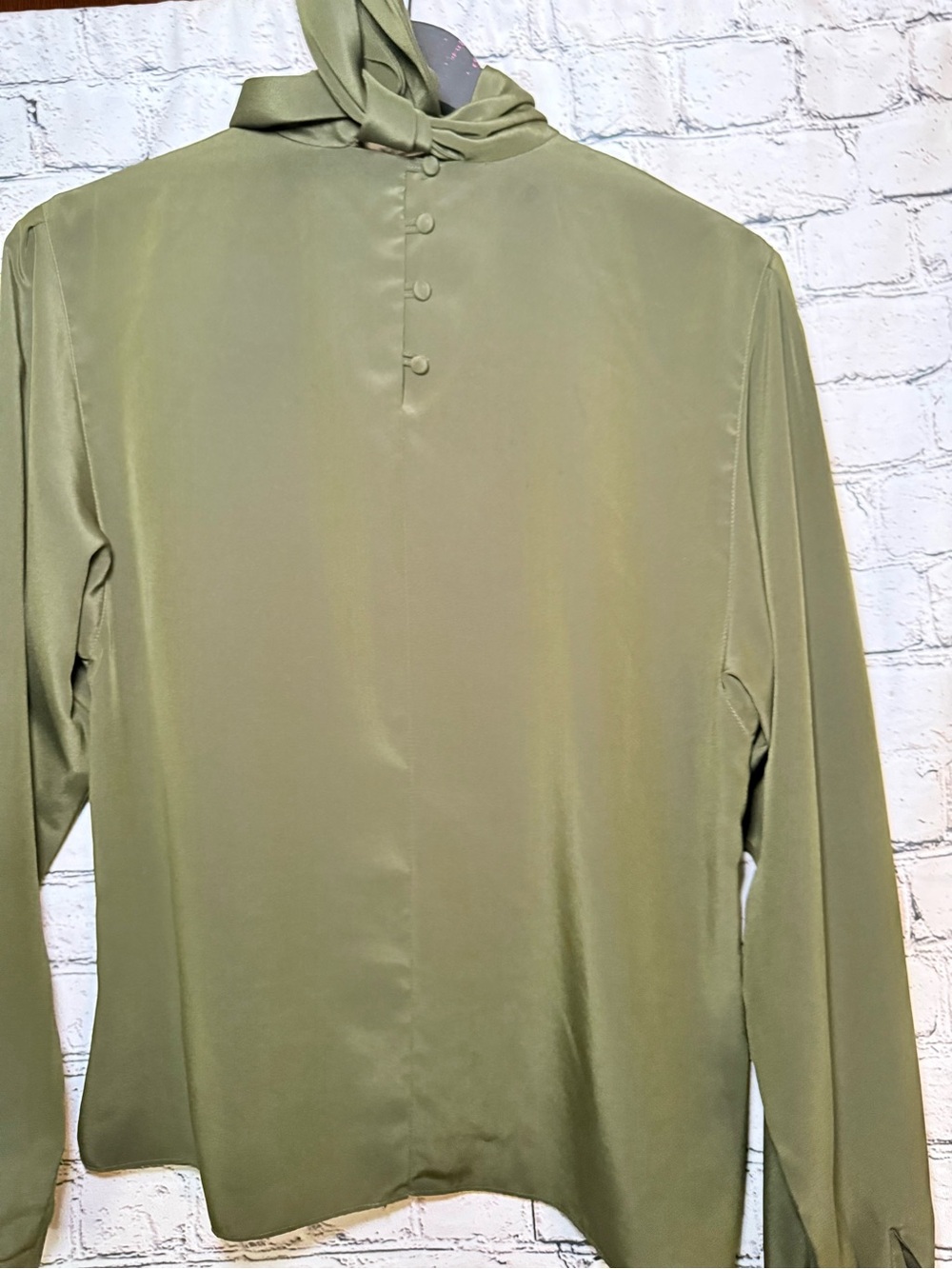 Prophecy. Olive Green Long-Sleeve Women's Top. Size 10 - Picture 4 of 7